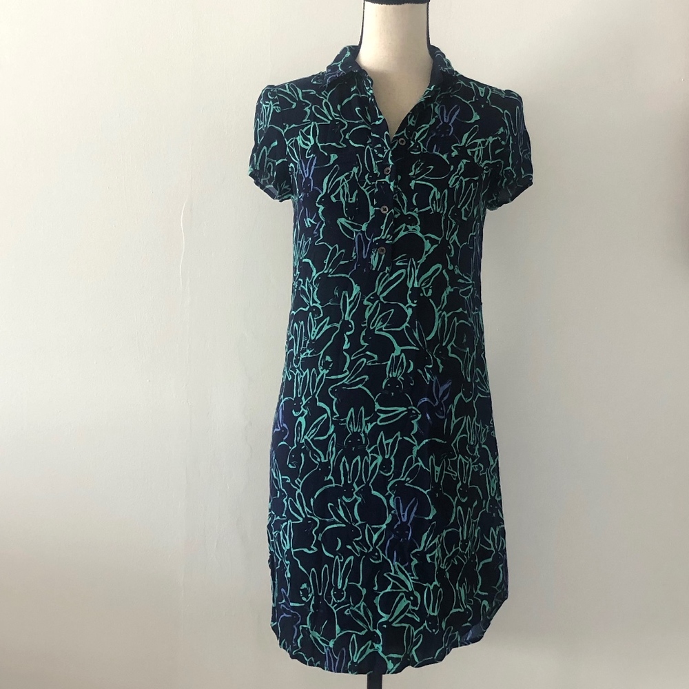 Maeve Anthropologie Bunny Print Dress Size 0